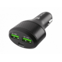 CARGADOR COCHE NATEC CONEY 2XUSB, 1XUSB-C QC3.0, PD 3.0 48W NEGRO
