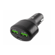 CARGADOR COCHE NATEC CONEY 2XUSB, 1XUSB-C QC3.0, PD 3.0 48W NEGRO