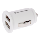 CARGADOR 2X USB POWER2GO COCHE BLANCO