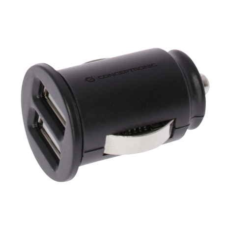 CARGADOR 2X USB POWER2GO COCHE NEGRO