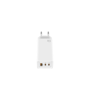 CARGADOR PARED/VIAJE GaN 2xUSB-C/PD + USB-A 65W BLANCO LEOTEC
