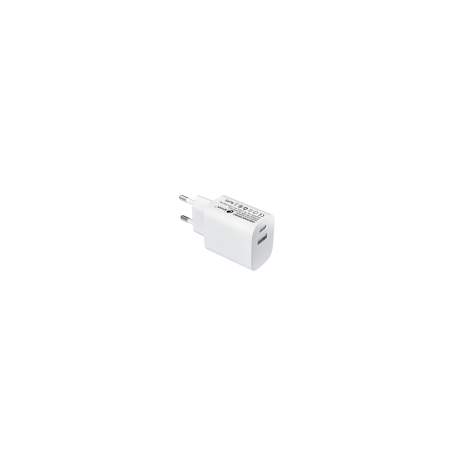 CARGADOR PARED/VIAJE USB-C/PD + USB-A 20W BLANCO LEOTEC