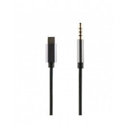 Muvit MCAUC0003 cable de audio 1,5 m 3,5mm USB Tipo C Negro