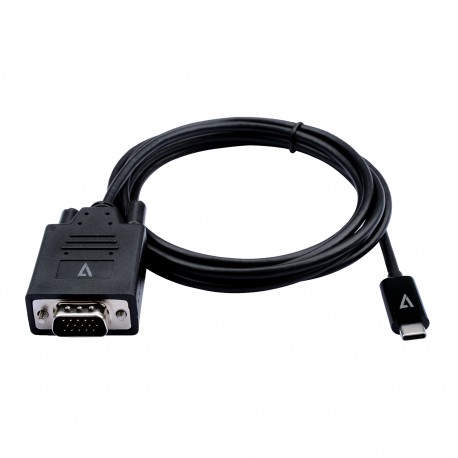 V7 V7UCVGA-2M VGA (D-Sub) USB Tipo C Negro