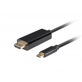 Lanberg CA-CMHD-10CU-0030-BK adaptador de cable de vídeo 3 m USB Tipo C HDMI
