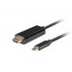 Lanberg CA-CMHD-10CU-0010-BK adaptador de cable de vídeo 1 m USB Tipo C HDMI Negro