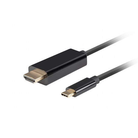Lanberg CA-CMHD-10CU-0010-BK adaptador de cable de vídeo 1 m USB Tipo C HDMI Negro