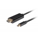 Lanberg CA-CMHD-10CU-0010-BK adaptador de cable de vídeo 1 m USB Tipo C HDMI Negro