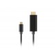 Lanberg CA-CMHD-10CU-0010-BK adaptador de cable de vídeo 1 m USB Tipo C HDMI Negro