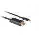 Lanberg CA-CMHD-10CU-0010-BK adaptador de cable de vídeo 1 m USB Tipo C HDMI Negro