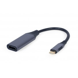 Cablexpert A-USB3C-HDMI-01 adaptador de cable de vídeo 0,15 m USB Tipo C Gris
