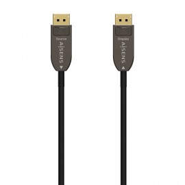 AISENS Cable DISPLAYPORT AOC V1.4 8K@60Hz 4K@120Hz 4:4:4 32.4Gbps, DP/M-DP/M, Negro, 50M