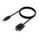 AISENS Cable Conversor DISPLAYPORT a VGA, DP/M-VGA/M, Negro, 1.0M