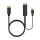 AISENS Cable Conversor Activo HDMI 2.0 + USB Alim. a DISPLAYPORT V1.2, HDMI/M-USB/M-DP/M, Negro, 1.8M