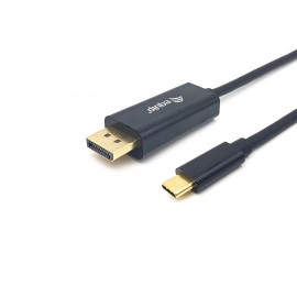Equip 133426 adaptador de cable de vídeo 1 m USB Tipo C DisplayPort Gris