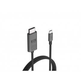 LINQ byELEMENTS LQ48024 adaptador de cable de vídeo 2 m USB Tipo C DisplayPort Negro
