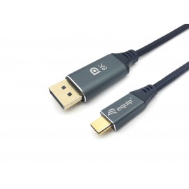 Equip 133422 adaptador de cable de vídeo 2 m USB Tipo C DisplayPort Gris