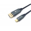 Equip 133421 adaptador de cable de vídeo 1 m USB Tipo C DisplayPort Gris
