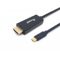 Equip 133412 adaptador de cable de vídeo 2 m USB Tipo C HDMI tipo A (Estándar) Negro