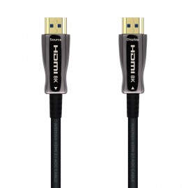 AISENS Cable HDMI V2.1 AOC Ultra Alta Velocidad / HEC 8k@60Hz 4k@120Hz 4:4:4 48Gbps, A/M-A/M, Negro, 60m - A153-0522