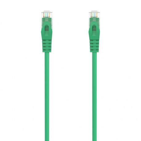 AISENS Cable de Red Latiguillo RJ45 LSZH Cat.6A 500 Mhz UTP AWG24, Verde, 0.5M