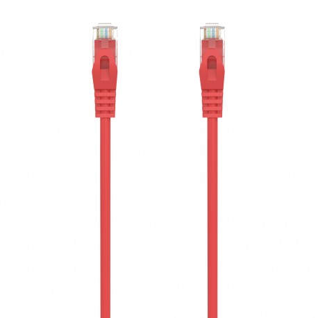 AISENS Cable de Red Latiguillo RJ45 LSZH Cat.6A 500 Mhz UTP AWG24, Rojo, 1.0M