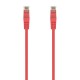 AISENS Cable de Red Latiguillo RJ45 LSZH Cat.6A 500 Mhz UTP AWG24, Rojo, 0.5M