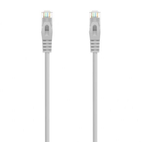 AISENS Cable de Red Latiguillo RJ45 LSZH Cat.6A 500 Mhz UTP AWG24, Gris, 20M