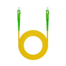 Nanocable Cable de Fibra Óptica SC/APC a SC/APC Monomodo Simplex LSZH, Amarillo, 20m
