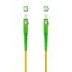 Nanocable Cable de Fibra Óptica SC/APC a SC/APC Monomodo Simplex LSZH, Amarillo, 15m