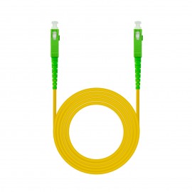 Nanocable Cable de Fibra Óptica SC/APC a SC/APC Monomodo Simplex LSZH, Amarillo, 10m