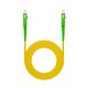 Nanocable Cable de Fibra Óptica SC/APC a SC/APC Monomodo Simplex LSZH, Amarillo, 2 m