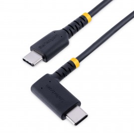 StarTech.com Cable 30cm USB C Acodado - en Ángulo Recto - PD 60W - 3A - Cable USB-C