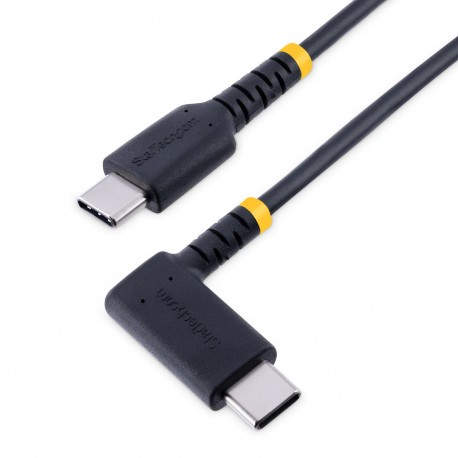 StarTech.com Cable 1m USB C Acodado - en Ángulo Recto - PD 60W - 3A - Cable USB-C