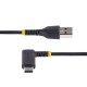 StarTech.com Cable 2m USB A a USB C Acodado - en Ángulo Recto - Cable USB-C