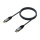 AISENS Cable USB 3.2 Gen2X2 Aluminio 20Gbps 5A 100W E-Mark, Tipo USB-C/M-USB-C/M, Gris, 2.0M
