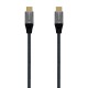 AISENS Cable USB 2.0 Aluminio 5A 100W E-Mark, USB-C/M-USB-C/M, Gris, 2.0M