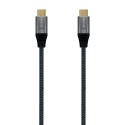 AISENS Cable USB 2.0 Aluminio 5A 100W E-Mark, USB-C/M-USB-C/M, Gris, 1.0M