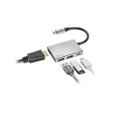HUB 4 PUERTOS USB-C WONDERDOCK4 GRIS NGS