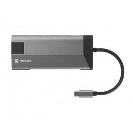 NATEC Fowler Plus USB Tipo C 1000 Mbit/s Negro, Gris