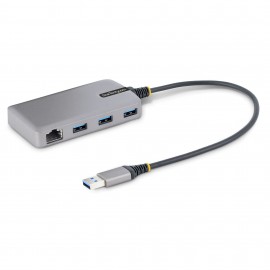 StarTech.com 5G3AGBB-USB-A-HUB hub de interfaz USB 3.2 Gen 1 (3.1 Gen 1) Type-A 5000 Mbit/s Gris