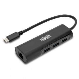 Tripp Lite Adaptador Portátil Ethernet Gigabit USB 3.1 Gen 1 con Hub de 3 Puertos