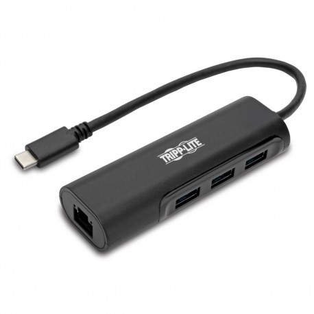 Tripp Lite Adaptador Portátil Ethernet Gigabit USB 3.1 Gen 1 con Hub de 3 Puertos