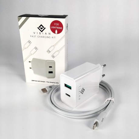 CARGADOR VIBIAN 20W + CABLE LIGHTNING (IOS)