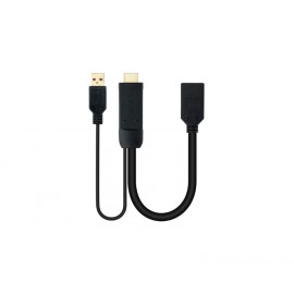 CONVERSOR DISPLAYPORT V1.2 A HDMI 2.0 20 CM NEGRO NANOCABLE - 10.16.0205