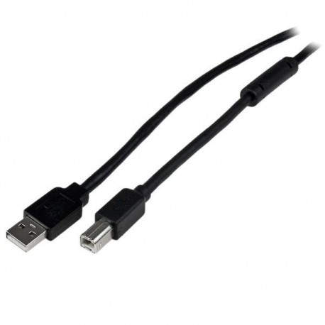 StarTech.com Cable 20 Metros 20m USB B Macho a USB A Macho Activo Amplificado USB 2.0 - Impresora USB2HAB65AC