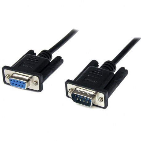 StarTech.com Cable 2m Módem Nulo Null Serie Serial DB9 Hembra a Macho - Negro SCNM9FM2MBK