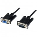 StarTech.com Cable 2m Módem Nulo Null Serie Serial DB9 Hembra a Macho - Negro SCNM9FM2MBK