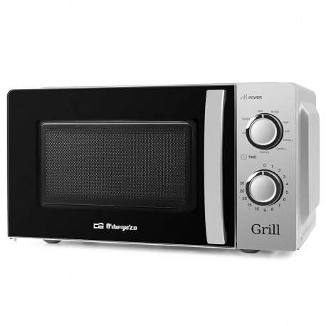 Orbegozo MIG 2138 microondas Encimera Microondas con grill 20 L 700 W Negro, Acero inoxidable