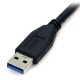 StarTech.com Cable 50cm USB 3.0 Super Speed SS Micro USB B Macho a USB A Macho Adaptador - Negro USB3AUB50CMB